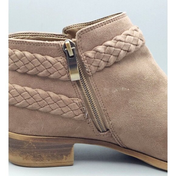 Life Stride Size 8.5M Side Zip Ankle Boots Block Heel Booties Brown Memory Foam - Picture 9 of 16